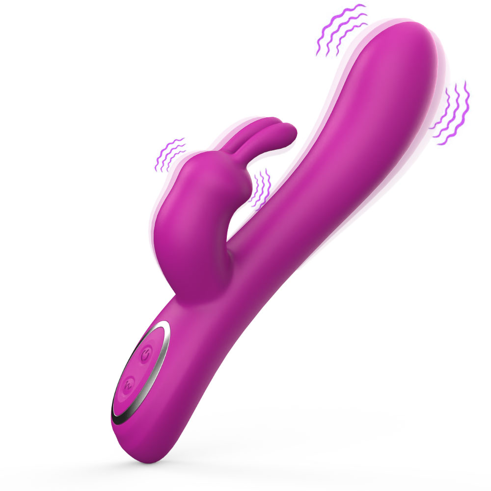 Kaninhode G-punktvibrator for nybegynnere Klitstimulator Dildo Vibrator USB Voksenprodukter vibratorer