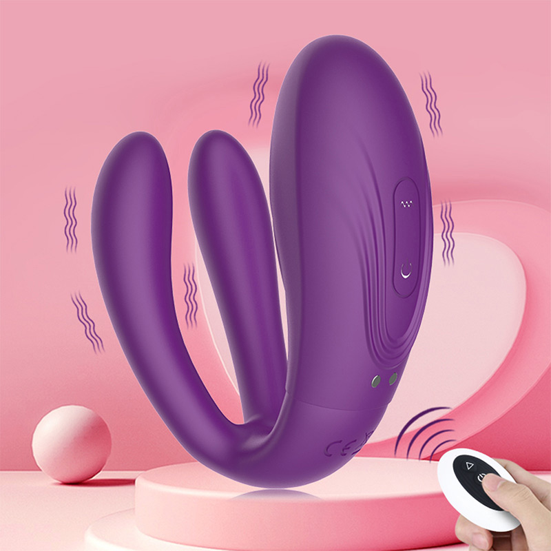 Fjernkontroll Vagina Clitoris Vibrator i lilla